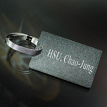 雷射雕刻行李牌-黑色膠版(雙面)